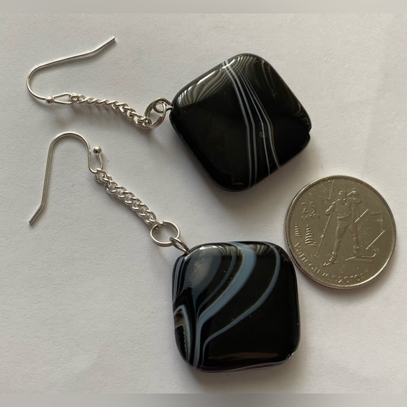 NEW Genuine Sardonyx crystal earrings - Picture 4 of 4